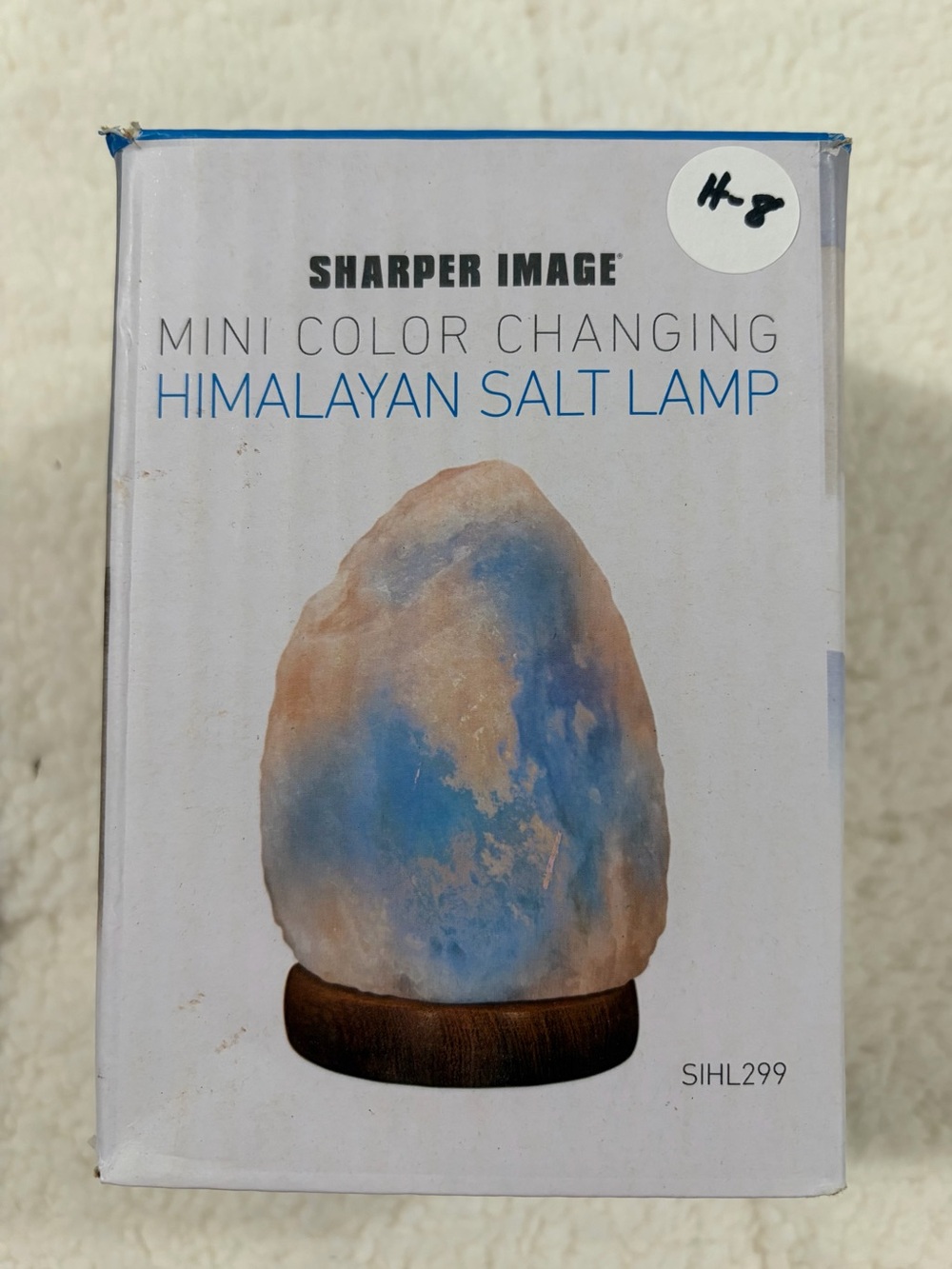 Sharper Image Himalayan Salt Lamp in Blue and Tan